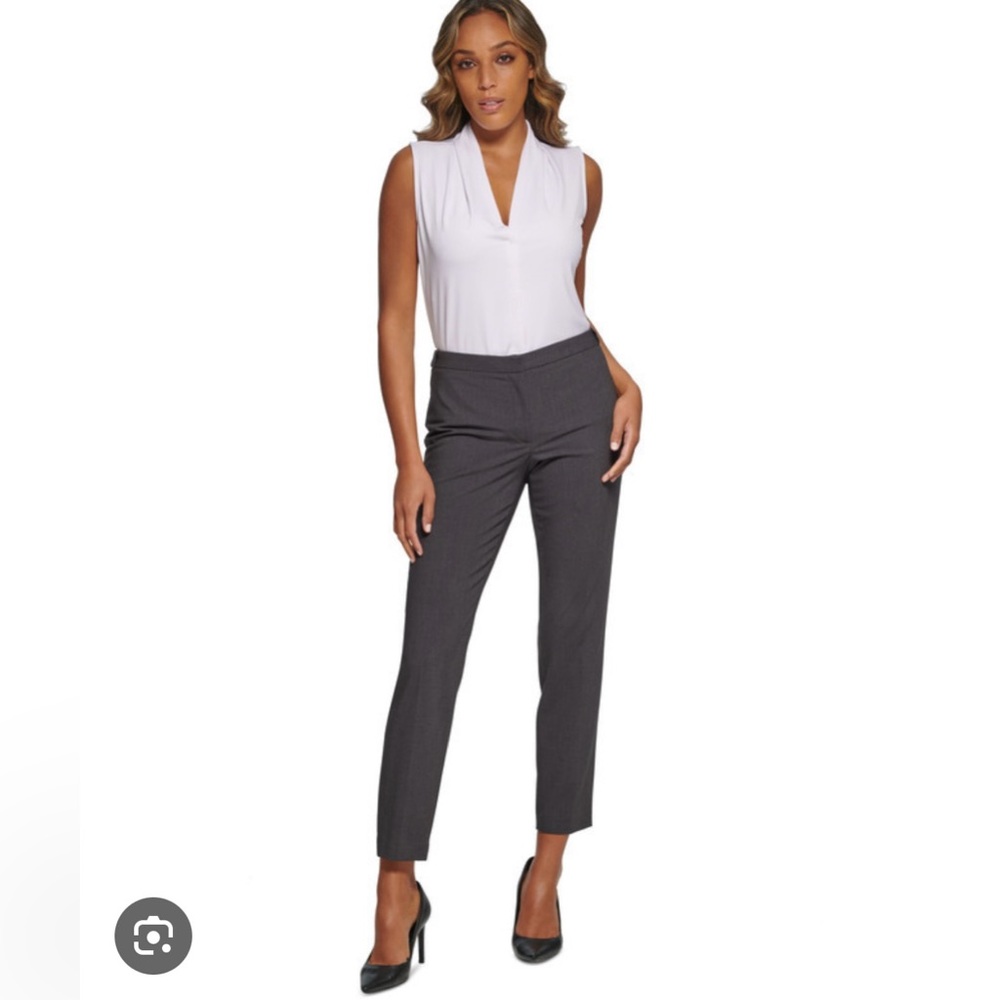 NWT $70 Calvin Klein Women's Gray Slim Fit Pants